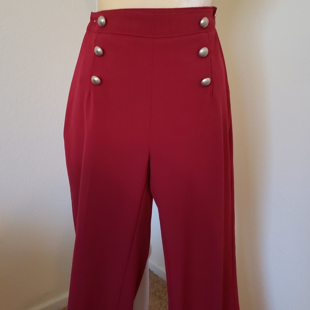 High Waisted Sailor Style Pants Sz 4
